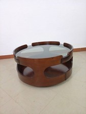 Tavolino Coffetable Space Age Stile Joe Colombo Legno  Modernariato Anni 70
