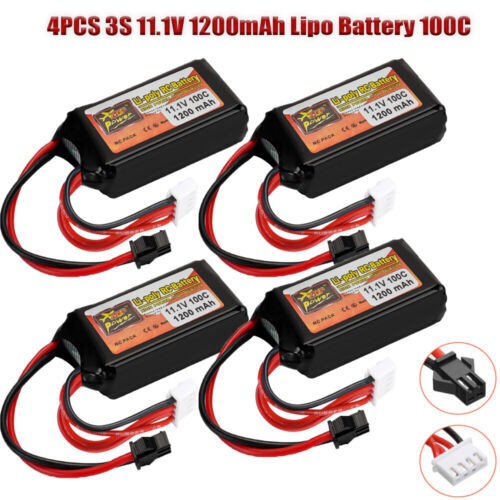 4pcs 1200mah 100c 3s - 1200mah,