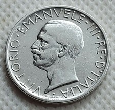 5 lire 1929. Moneta argento R Italia Re Vittorio Emanuele III Aquila moneta argento!