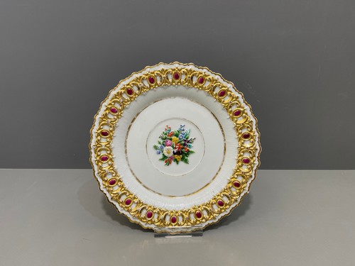 Piatto meissen fiori - meissen, applicati