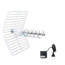KIT Fracarro 213231 Antenna Elicoidale UHF Attiva Elika PRO 5G con alimentatore