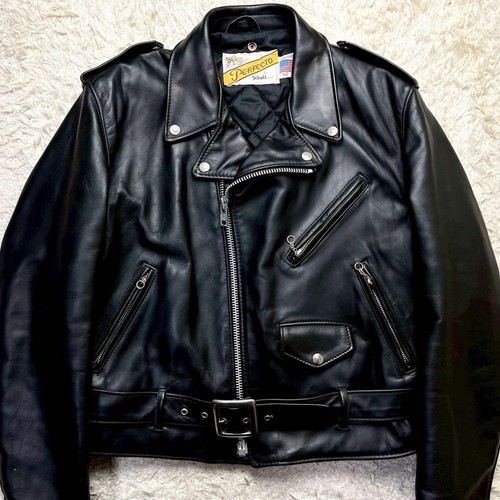 Giacca pelle schott - pelle, nera