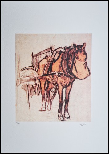 Pablo picasso horse with feed - pablo,