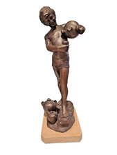 SCULTURA IN BRONZO STATUA "Acquaiolo ragazzo" - Italy Epoca Novecento Collezione