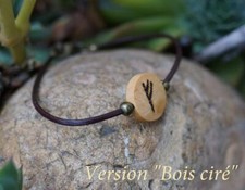 Viking runic wooden bracelet