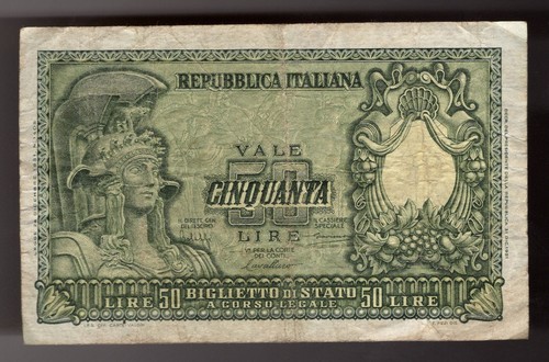 Italy lire 1951 pic 91b - lire, pic#