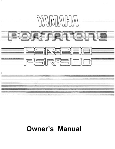 Yamaha psr 200 - psr-200, psr-300