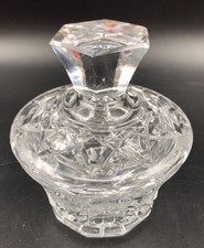 Vetro cristallo molato Boemia Vaso Soprammobile Bomboniera scatola anni 70-80