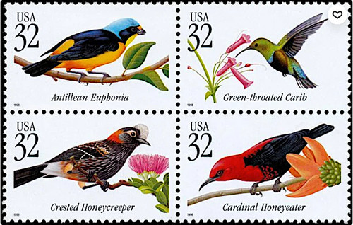 1998 tropical birds mnh - tropical,