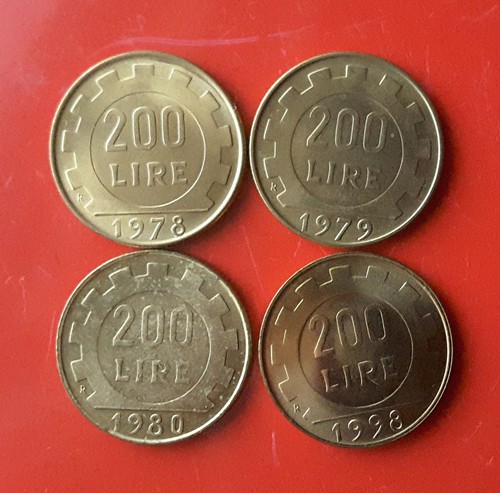 Lotto monete 200 lire lavoro - monete,