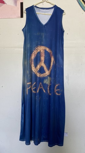 Maxi abito boho peace sign - maxi,