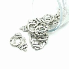 Charms per manette Libertà in argento, 39x15 mm - venditore USA