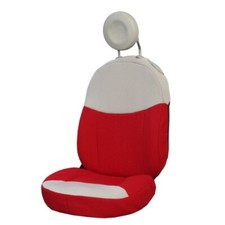 COPPIA COPRISEDILI Fiat 500 SU MISURA Fodere Foderine ANTERIORI Rosso/Panna