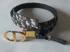 CHRISTIAN DIOR CINTURA MONOGRAM CD LOGO REVERSIBILE VINTAGE ORIGINALE 