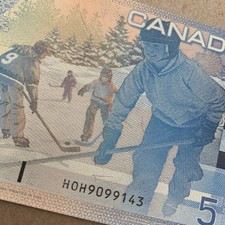 Banconota 5 Dollari Hockey