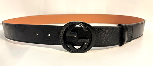 Gucci cintura nera uomo - uomo,