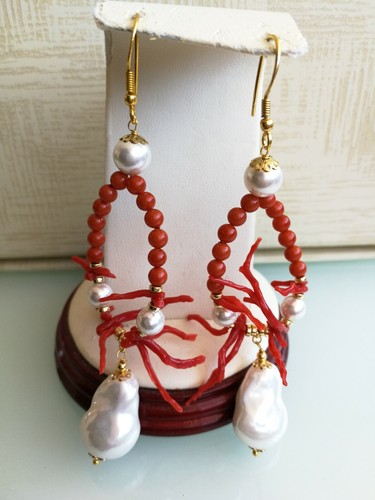 Orecchini corallo rosso