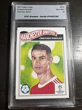 2021 Topps Living Cristiano Ronaldo TCC gemma classificata come nuova 10