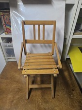 VECCHIA PICCOLA SEDIA SEGGIOLINA IN LEGNO ANNI 40 DA BAMBINO