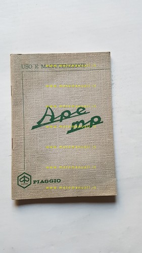Piaggio ape 1967 manuale - piaggio,