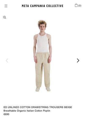 Pantalone sfoderato cotone - ed,