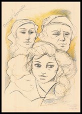 LIBERATORE FAUSTO MARIA FIGURE LITO ORIGINALE 1984