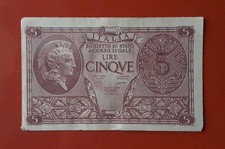BANCONOTA 5 LIRE 23/11/1944