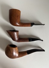 LOTTO SET 3 PIPE ITALIANE ARTIGIANALI ANONIME RADICHE FIAMMATE DA COLLEZIONE