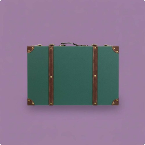 Valigia baule vintage rigido - baule,