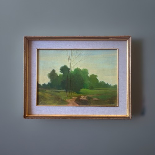 Paesaggio con prato e - con,