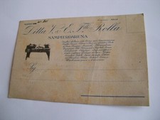 Genova - Sampierdarena Ditta V. & E. F. lli Rolla non sped f. p. piega + tornio