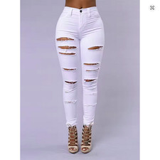 Jeans Donna Skinny Strappati