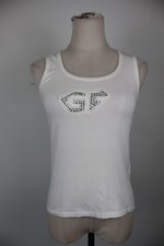 GF FERRE MAGLIA TOP CANOTTA DONNA M WOMAN CASUAL VINTAGE T-SHIRT COTONE COTTON