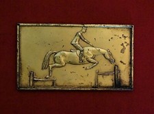 ? ANTICA PLACCA EQUINA IN BRONZO D'ORATO EPOCA 1915- A-279-