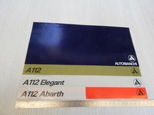 BROCHURE DEPLIANT ORIGINALE AUTOBIANCHI A112 112 BASE ELEGANT ABARTH