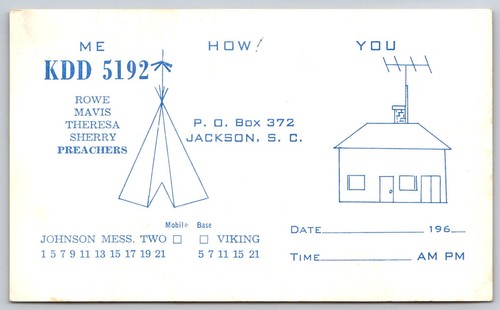 Cartolina epoca radio qsl - d'epoca,