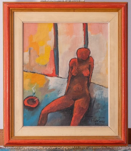 Olio tela nudo di - tela,