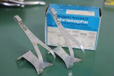 Christophe coppia di puntapiedi in alluminio bici corsa epoca vintage