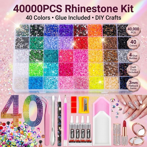 40000pcs kit strass resina - strass, in
