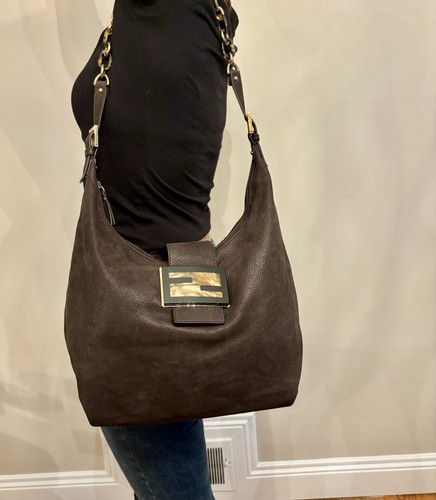 Borsa fendi grande camoscio - fendi, in