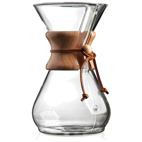 Elegante caffettiera vetro - in,
