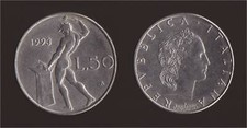 50 LIRE 1993 VULCANO - ITALIA