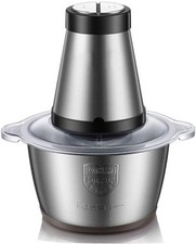 Tritatutto Elettrico 2L in Acciaio Inox – Mini Robot da Cucina, Tritacarne