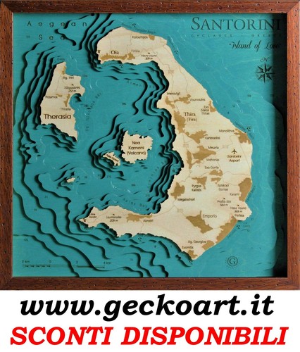 Santorini grecia mappa cartina - mappa,