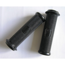 Coppia manopole nere con logo