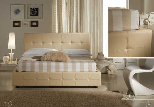 Letto imbottito mod lory - letto, mod.