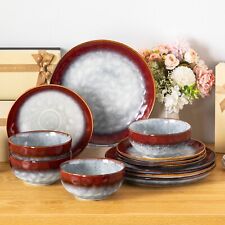 Set piatti rosso gres servizio