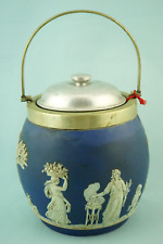 Wedgwood Jasperware Staffordshire Biscottiera Vaso ceramica inglese 1800 XIX