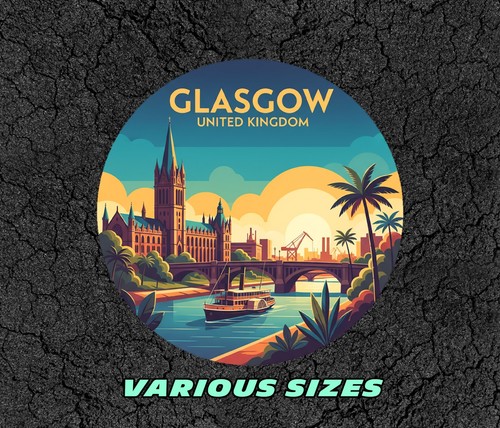 Adesivo viaggio glasgow - adesivo,
