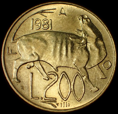 Moneta 200 lire san - moneta,